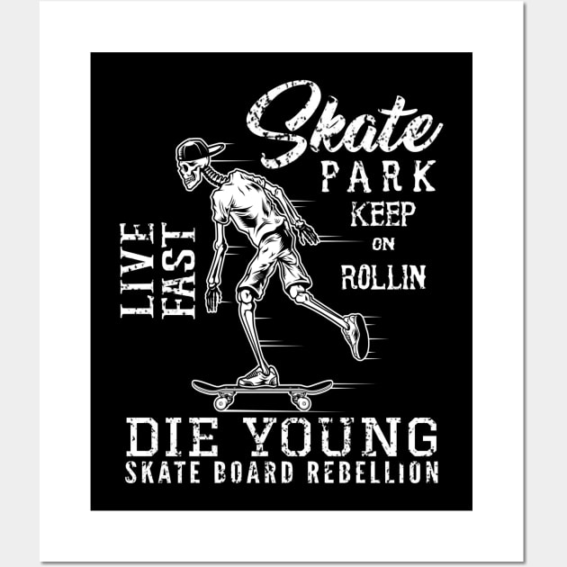 Life Fast Skate Wall Art by Kams_store